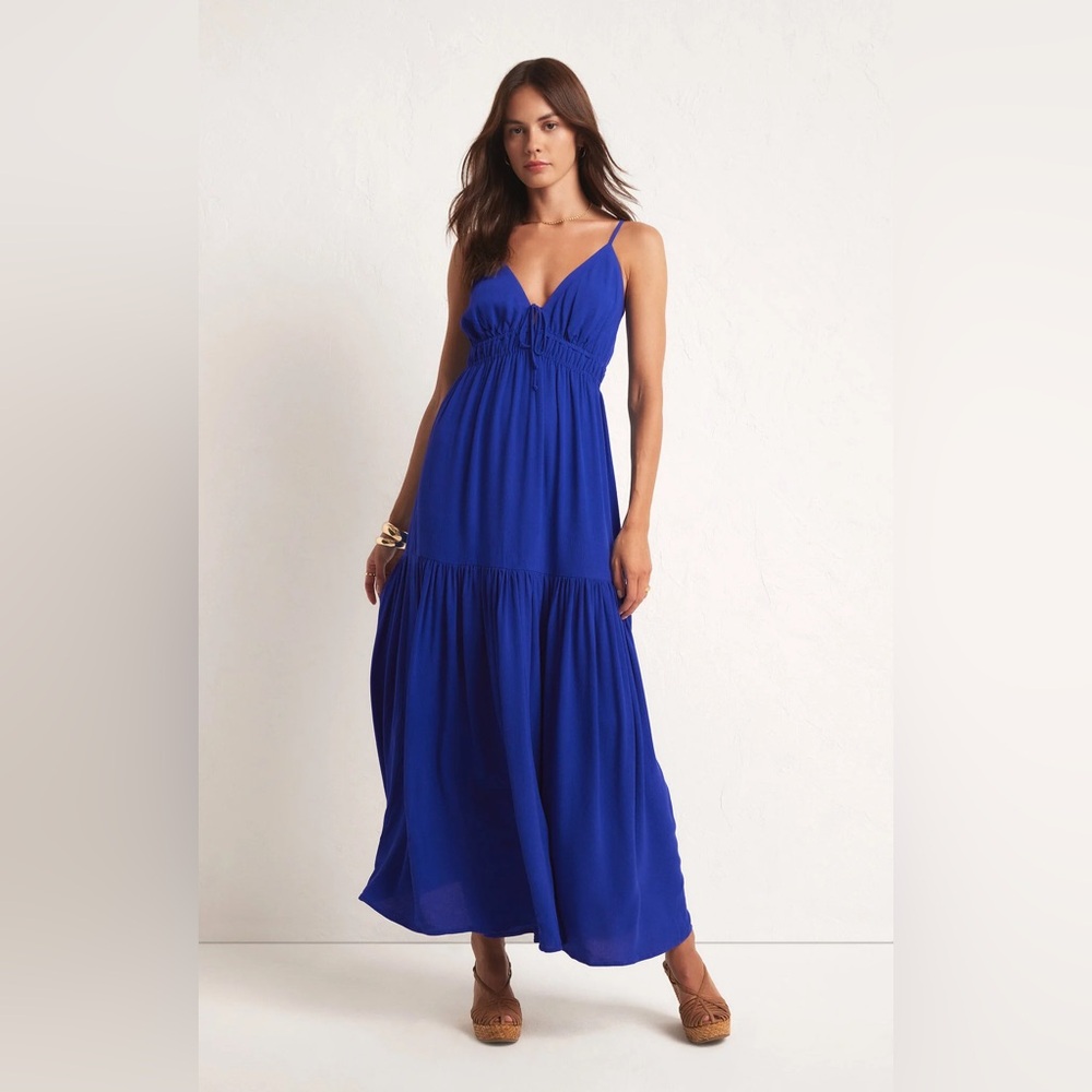 Worn once! Z Supply Lisbon Maxi Dress in Cobalt Blue - Size M